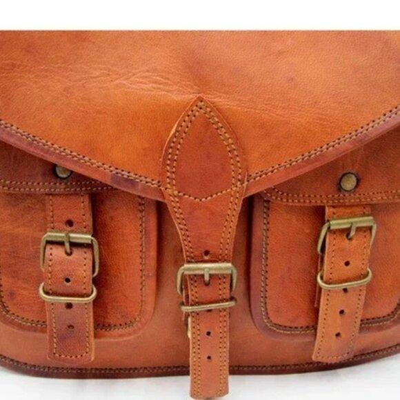 Komal | Bags | Komals Passion Leather Brown Distressed Messenger ...
